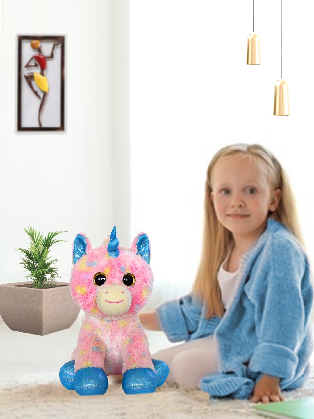 

Mirada Stuffed Tie Dye Unicorn Pink Non Allergic Soft Toy