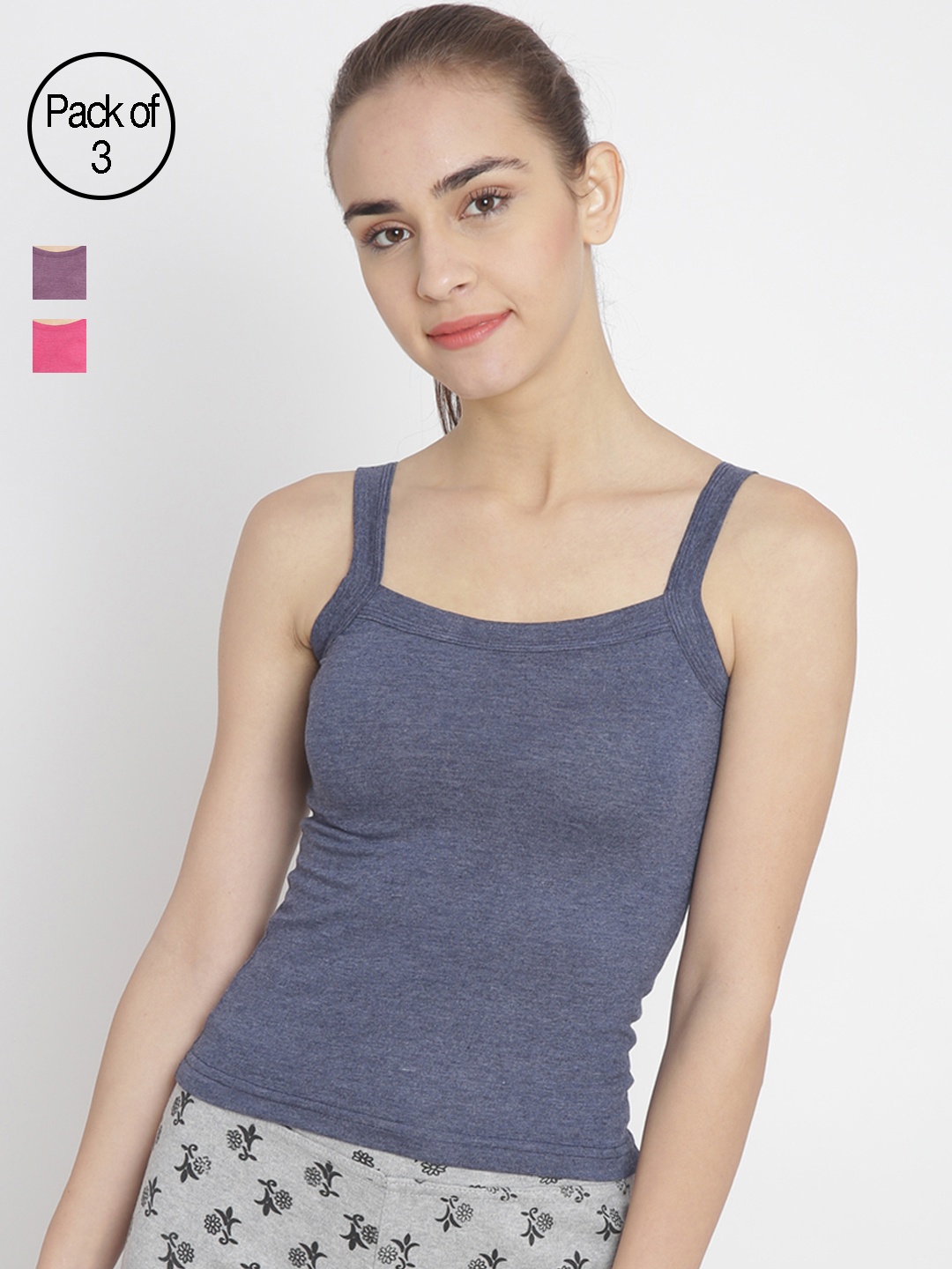 

Leading Lady Pack of 3 Camisoles LLDC-51, Pink