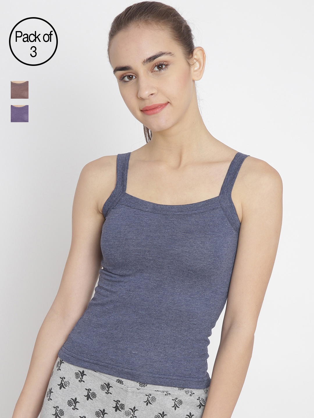 

Leading Lady Pack of 3 Camisoles LLDC-51, Purple