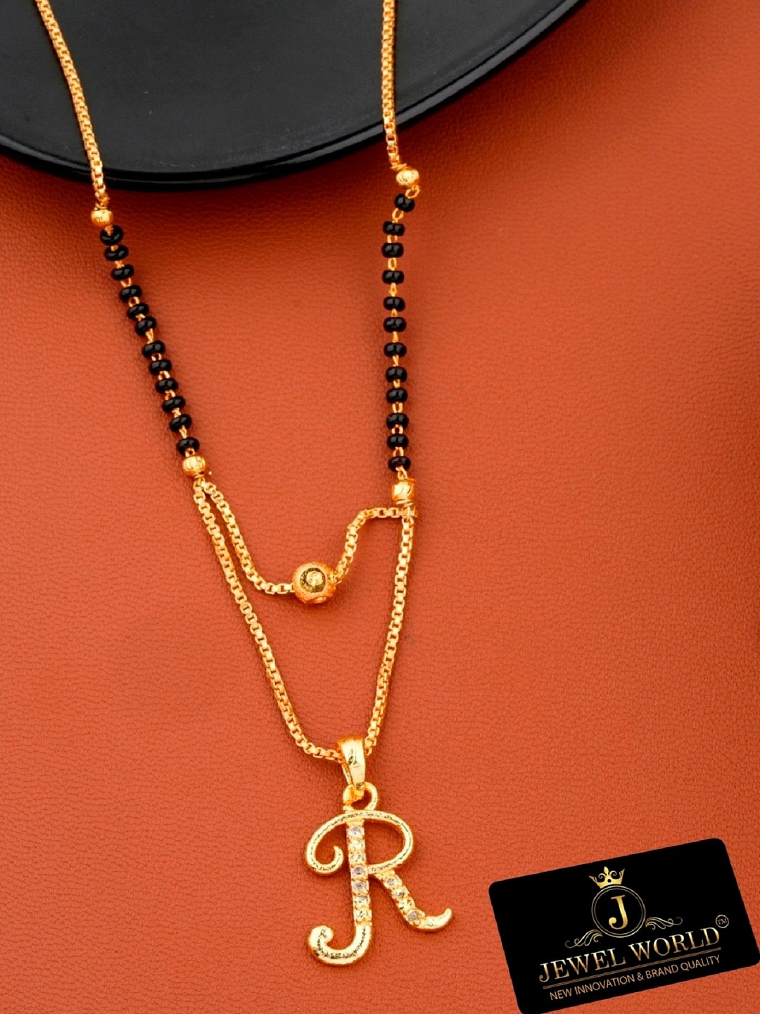 

JEWEL WORLD Gold-Plated Stone-Studded Layered Mangalsutra