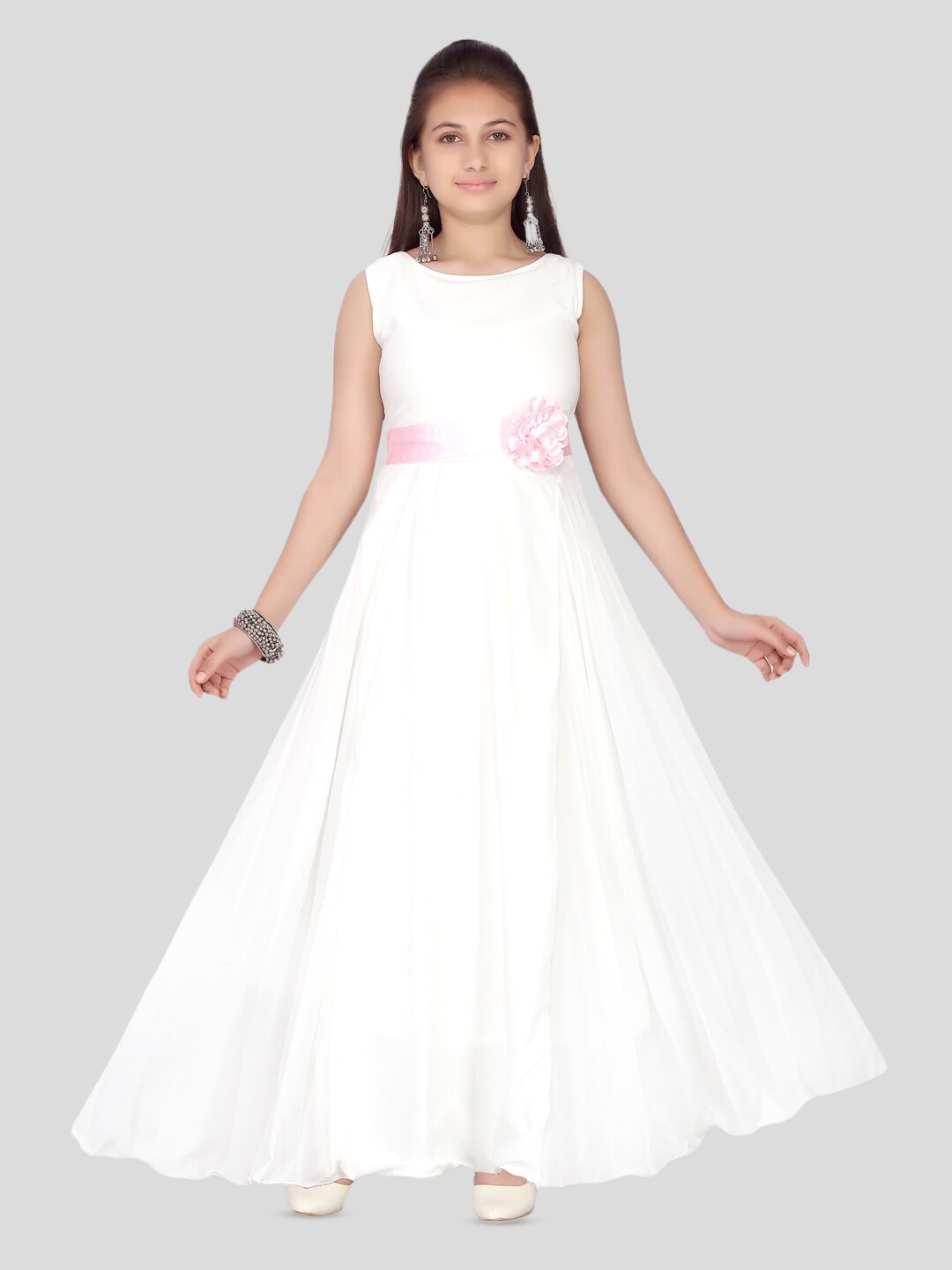 

BAESD Girls Georgette Maxi Dress, Cream