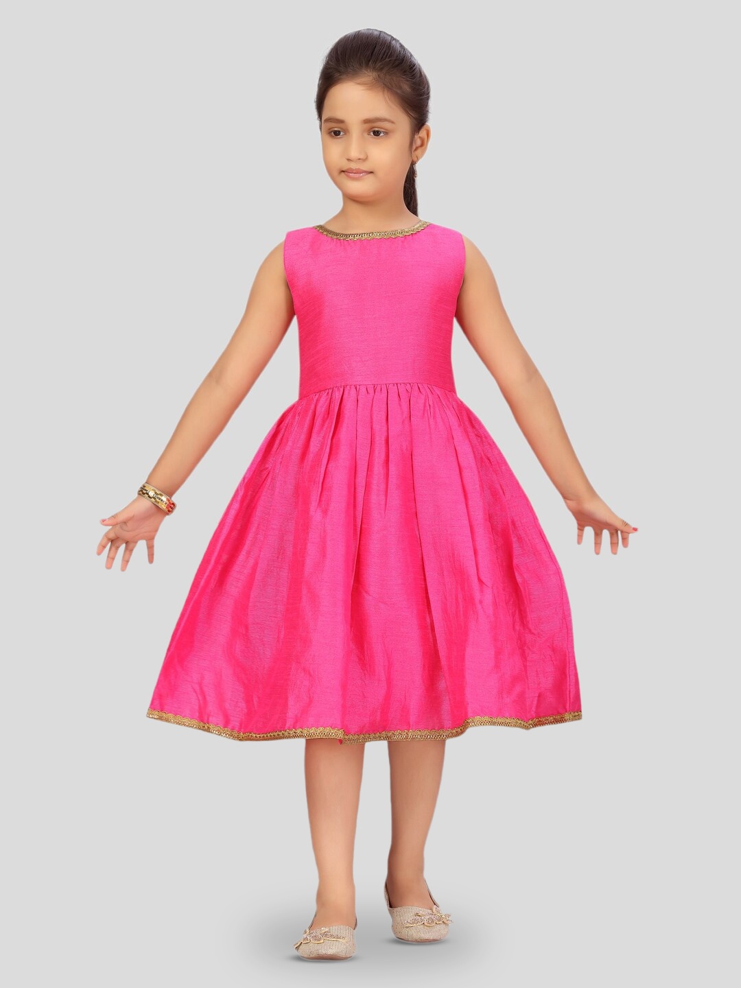 

BAESD Girls Fit & Flare Midi Dress, Pink