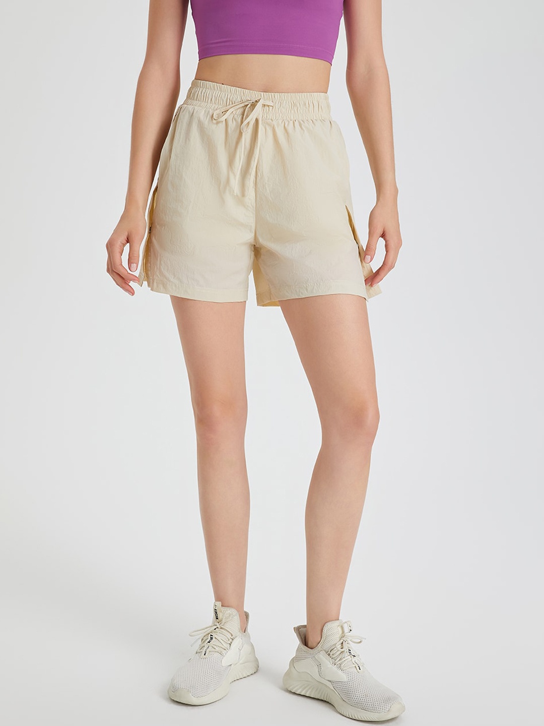 

JC Collection Women Rapid Dry Casual Shorts, Beige