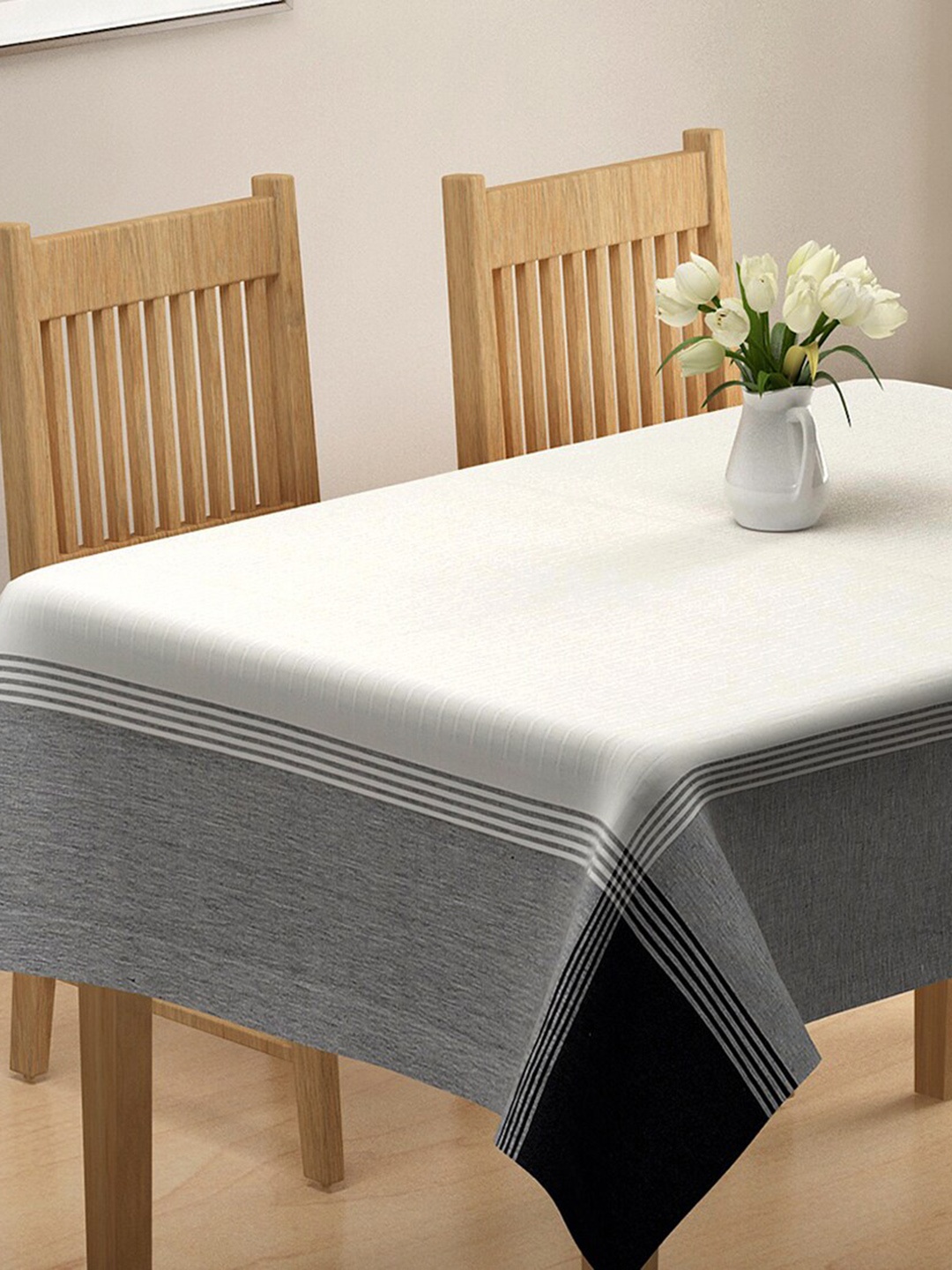 

Fabindia Off White & Grey 4 Seater Off white Cotton Table Cover