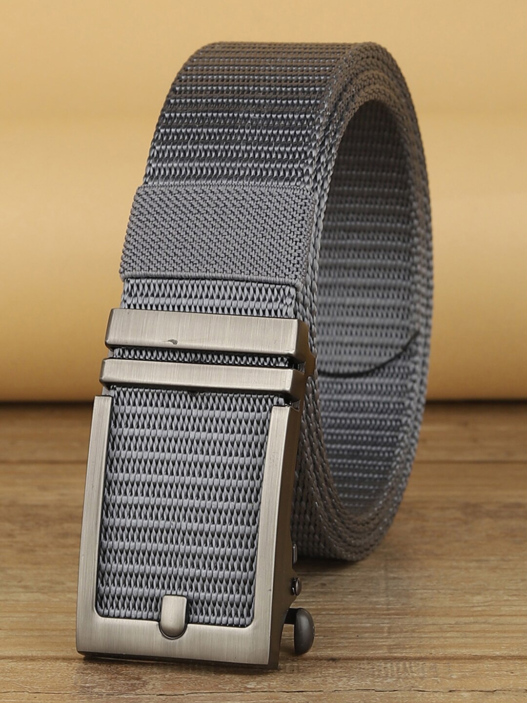 

ZORO Men Casual Textured Wide Belt, Grey