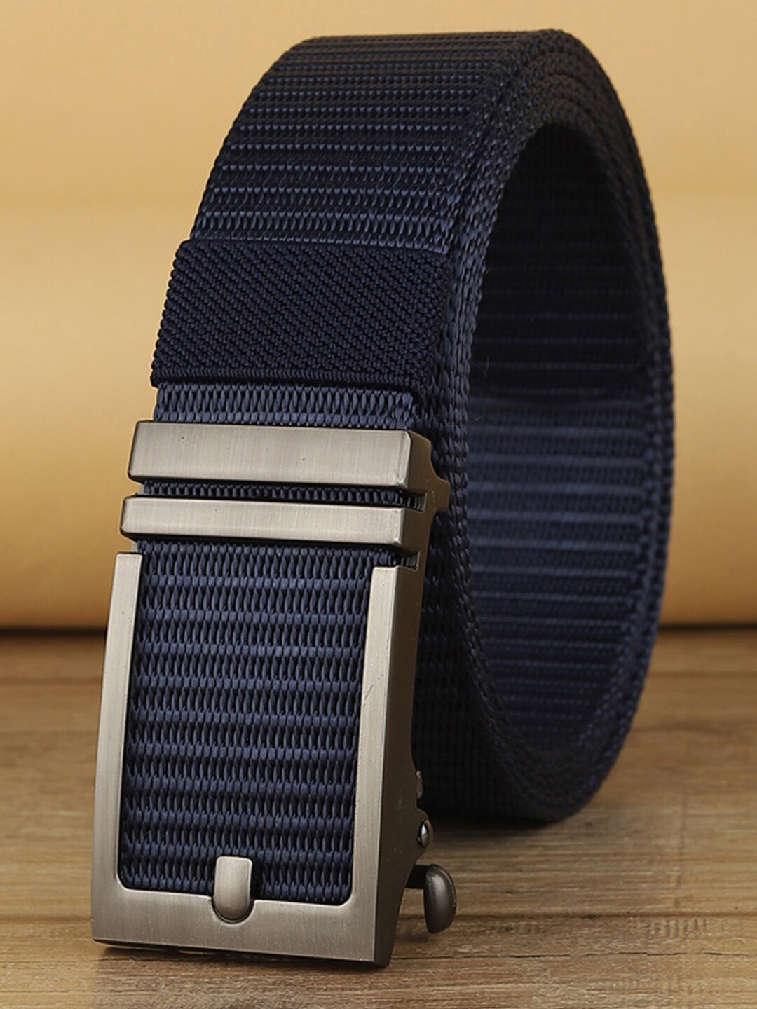 

ZORO Men Casual Textured Wide Belt, Navy blue