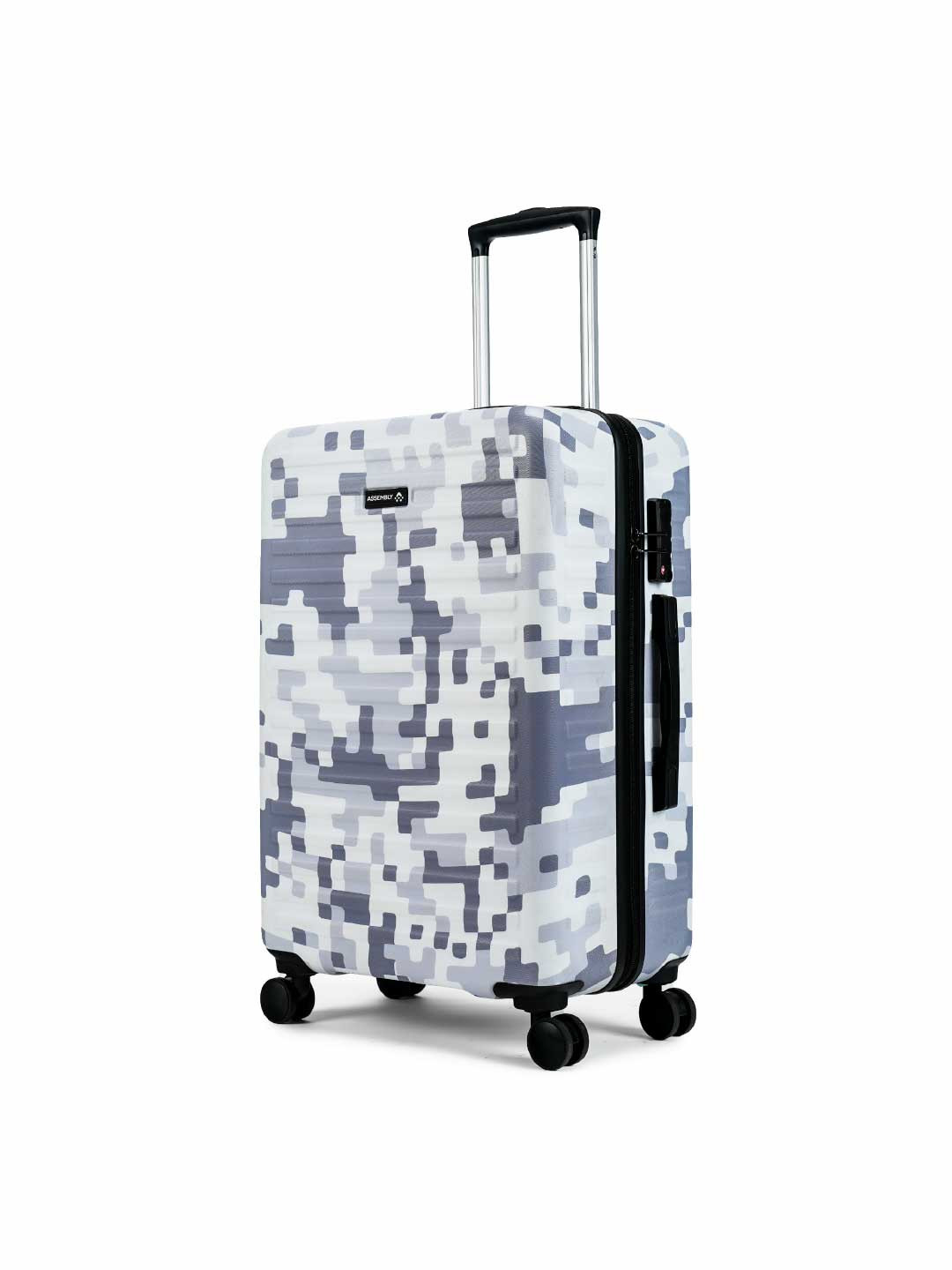 

Assembly Printed Hard-Sided Medium Trolley Bag, White