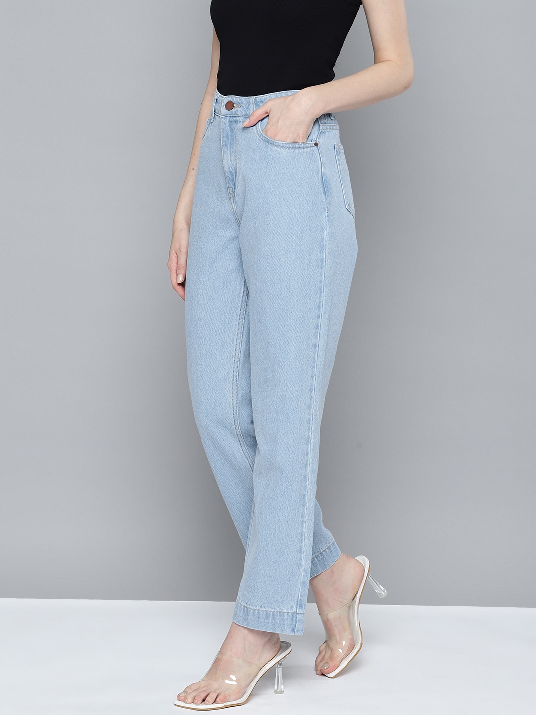 

Chemistry Women Regular Fit High-Rise Jeans, Blue