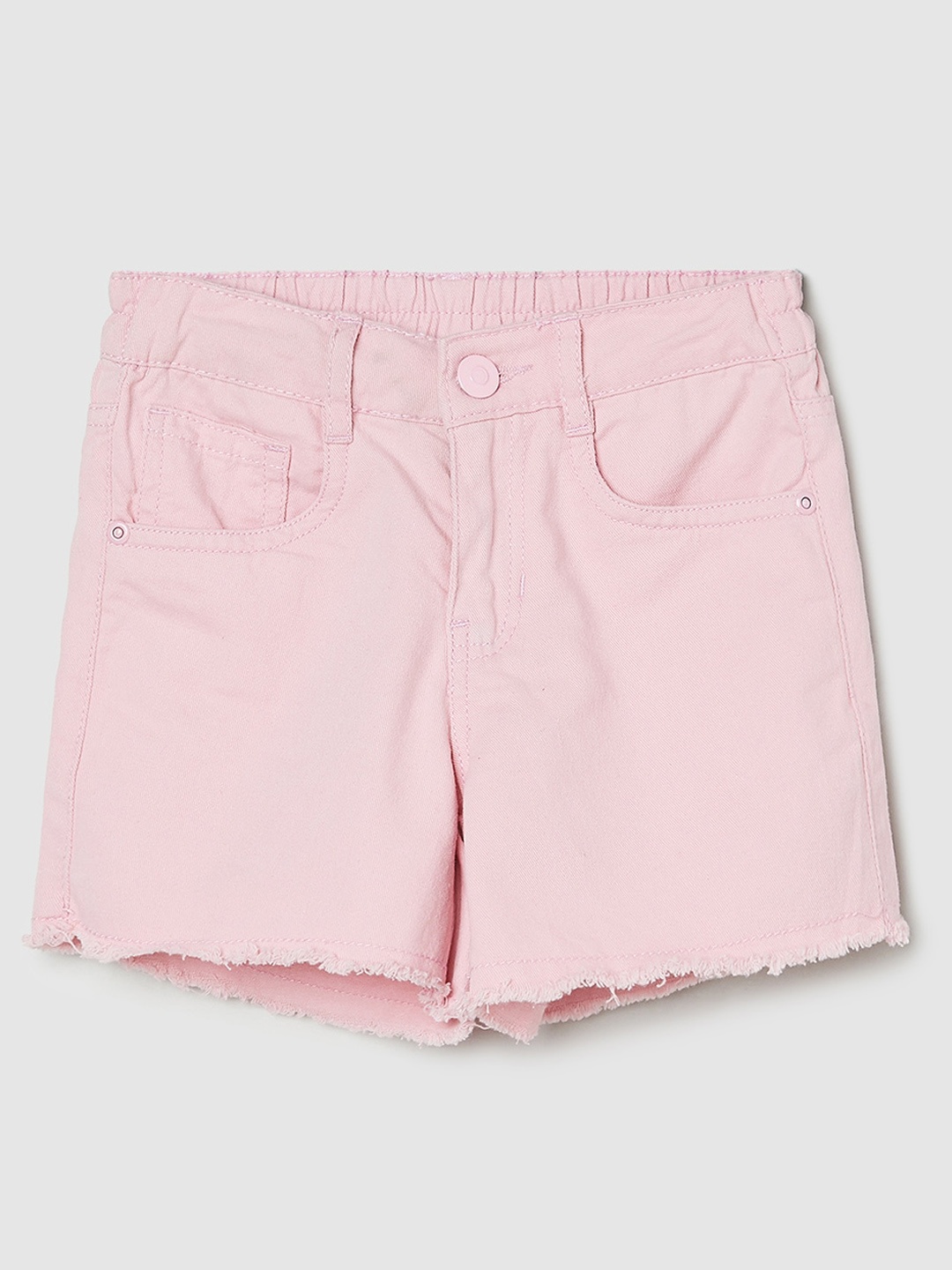

max Girls Mid-Rise Denim Shorts, Pink