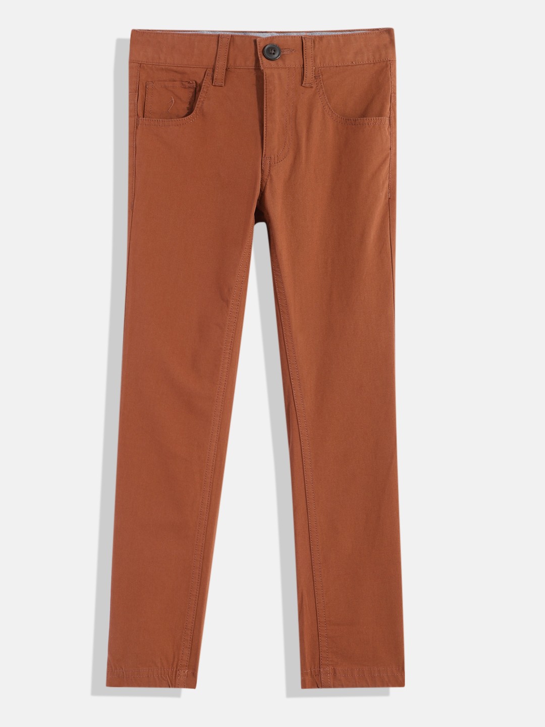 

Indian Terrain Boys Regular Fit Chinos Trousers, Brown