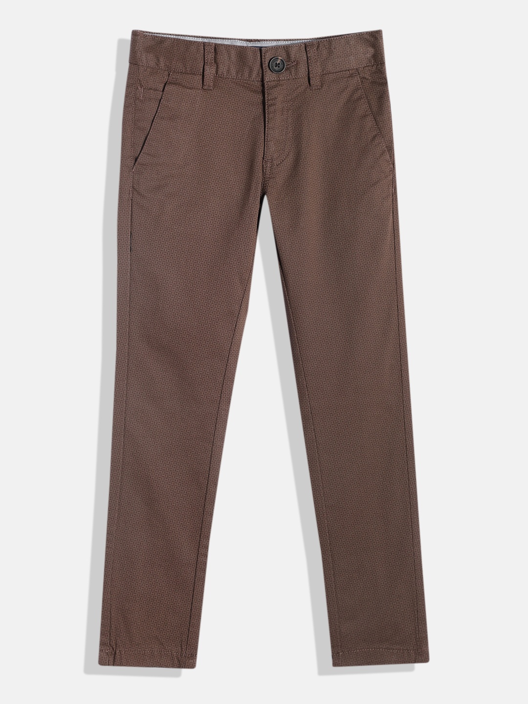 

Indian Terrain Boys Houndstooth Pattern Trousers, Brown
