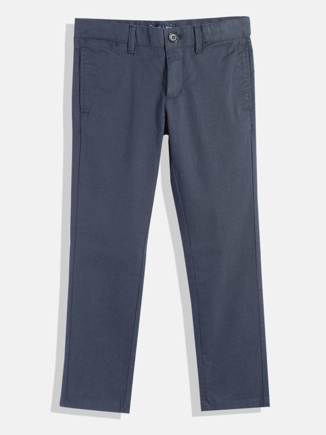 

Indian Terrain Boys Textured Trousers, Navy blue