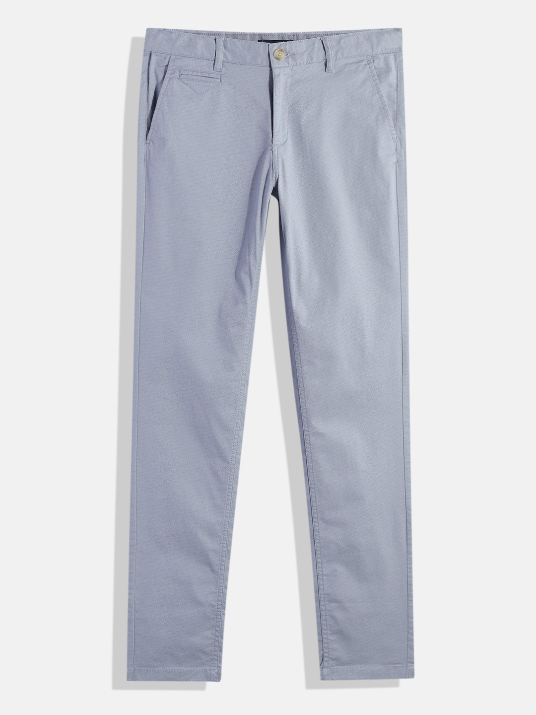 

Indian Terrain Boys Geometric Printed Original Low-Rise Trousers, Blue