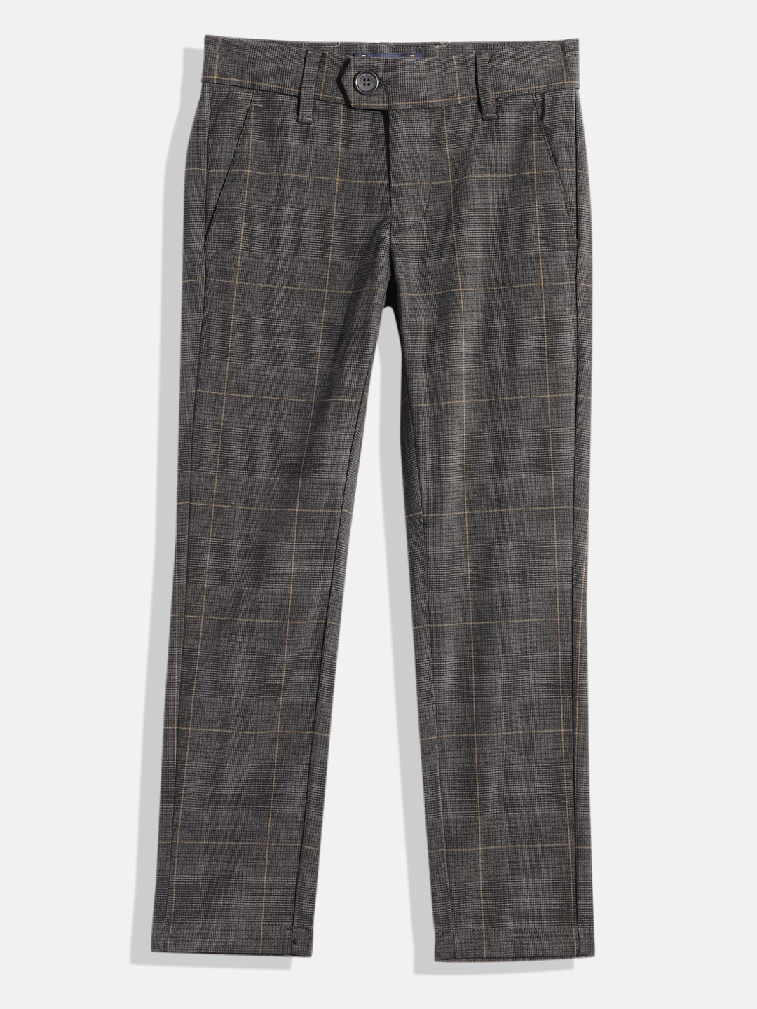 

Indian Terrain Boys Checked Original Trousers, Grey