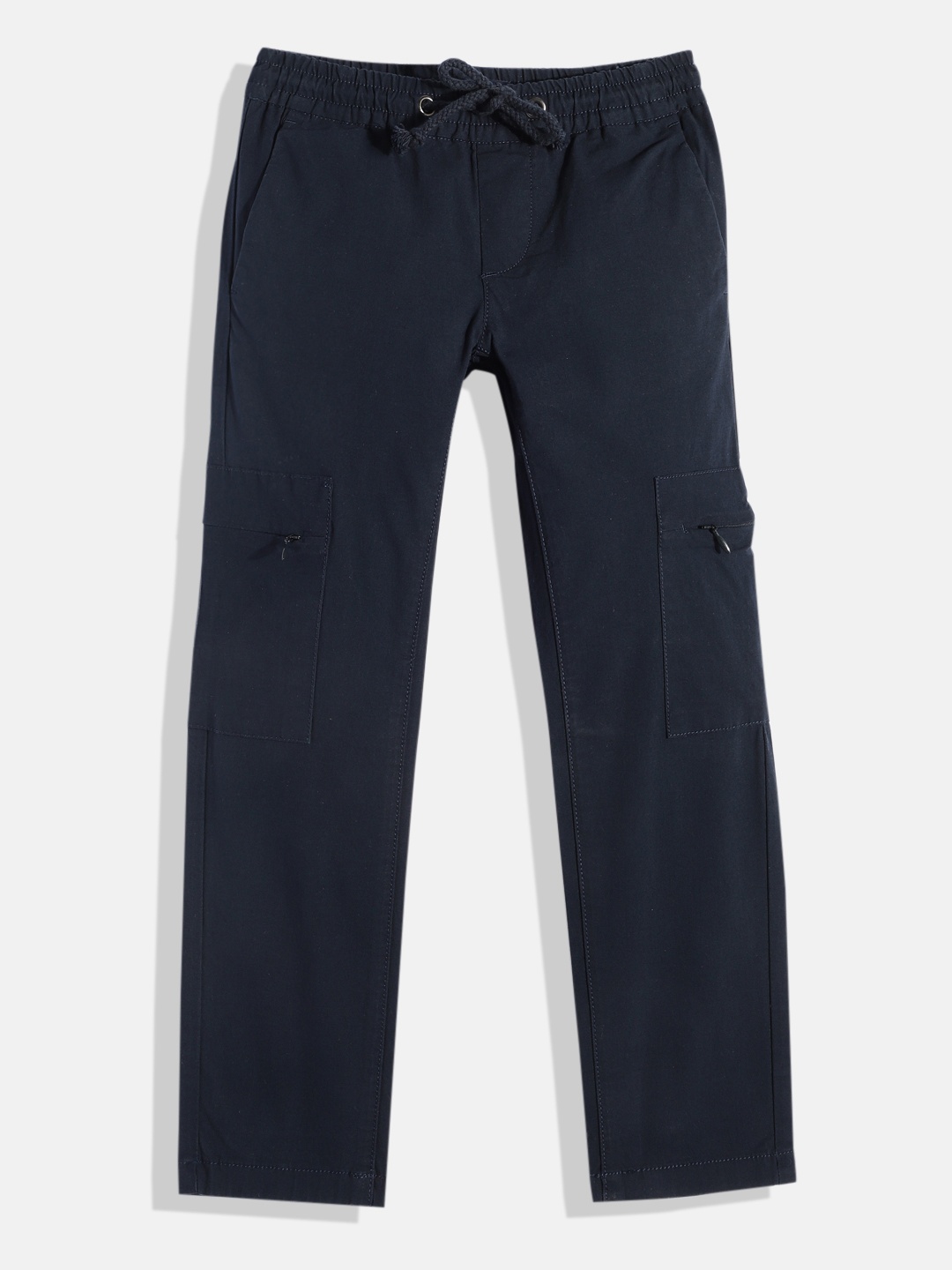 

Indian Terrain Boys Drawstring Cargo Style Trousers, Navy blue