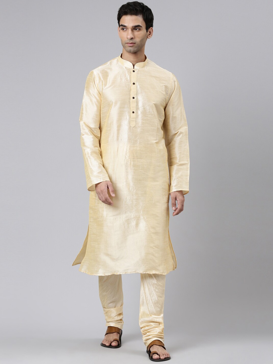 

Rishika Mandarin Collar Kurta, Beige