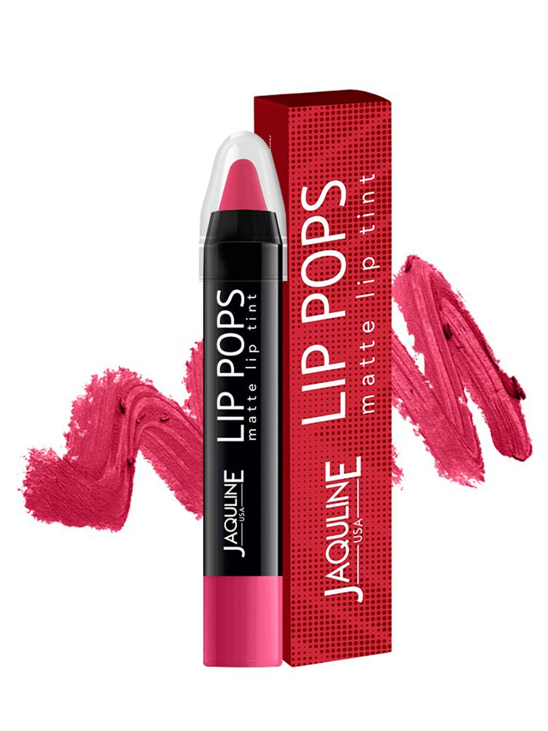 

Jaquline USA Lip Pops Long Lasting Matte Lip Tint Crayon - Rouge Pop 08, Pink