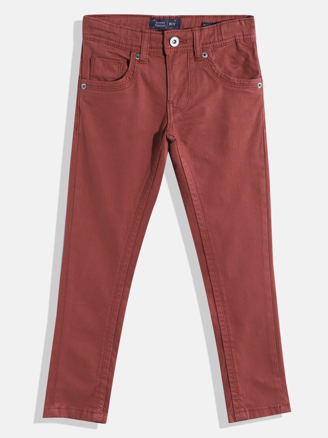 

Indian Terrain Boys Original Low-Rise Stretchable Jeans, Rust