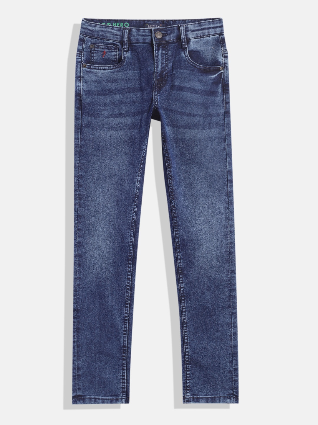 

Indian Terrain Boys Blue Regular Fit Clean Look Stretchable Jeans