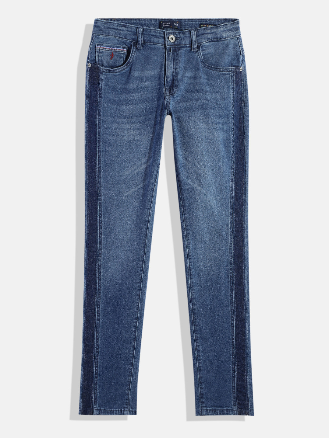 

Indian Terrain Boys Original Low-Rise Stretchable Jeans, Blue