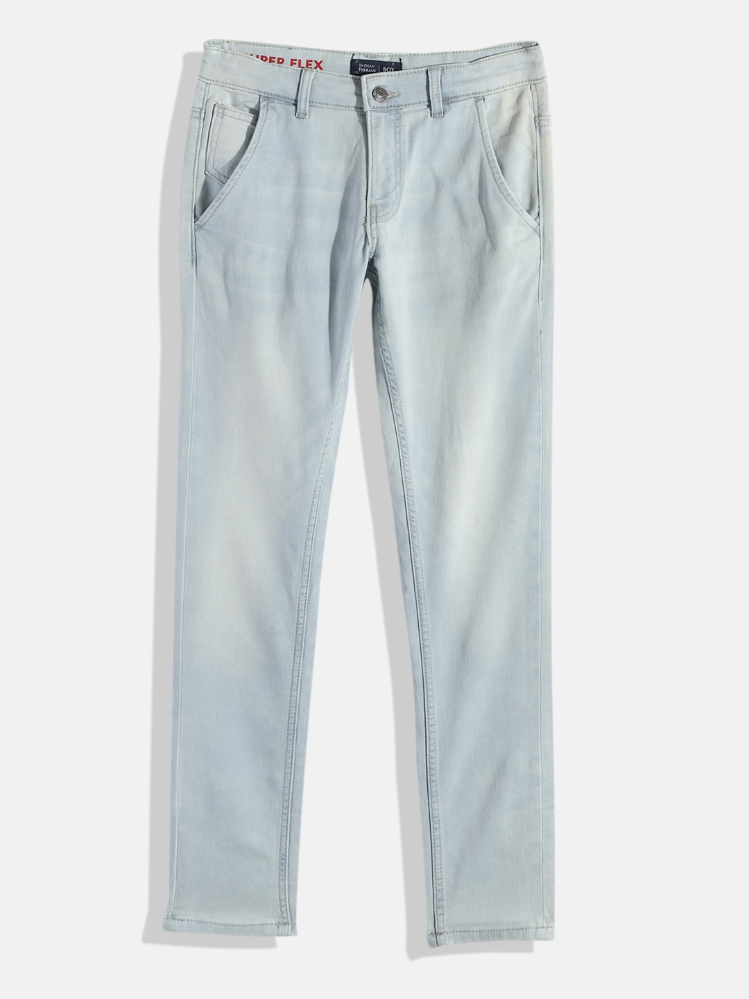 

Indian Terrain Boys Original Low-Rise Stretchable Jeans, Blue