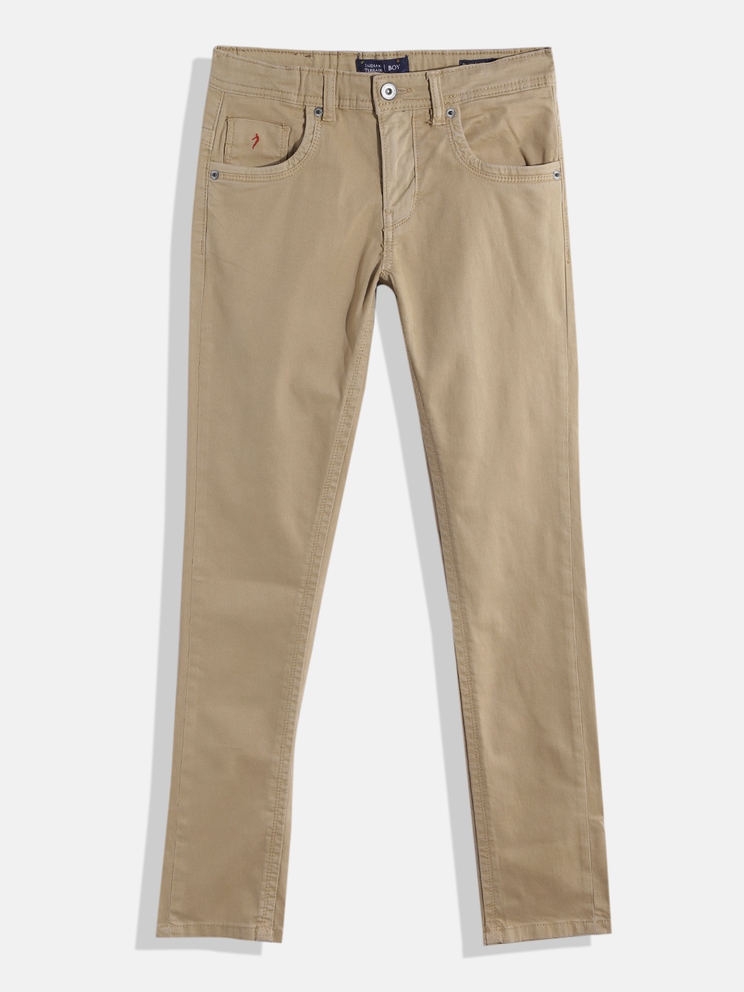 

Indian Terrain Boys Original Low-Rise Stretchable Jeans, Khaki