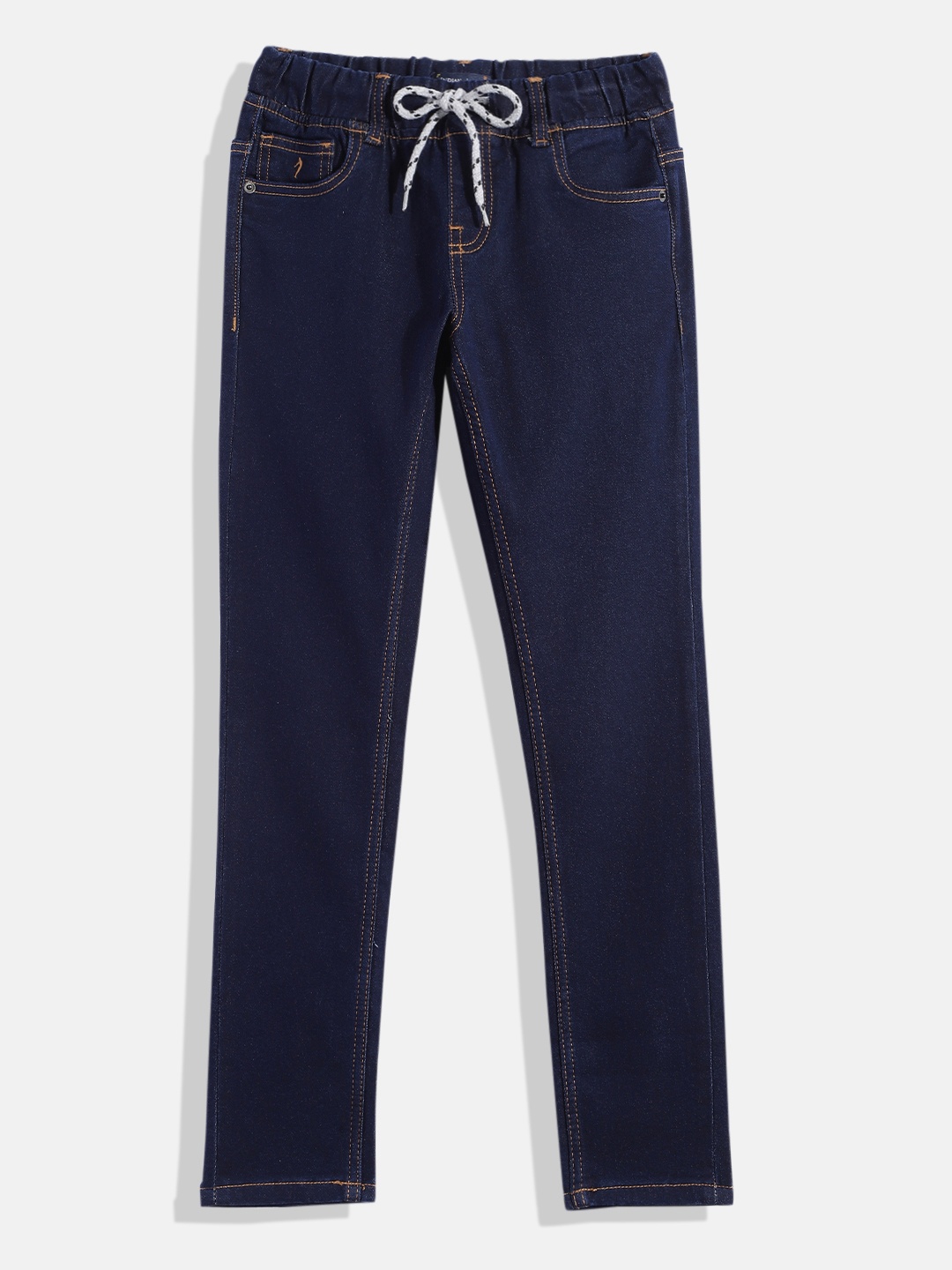 

Indian Terrain Boys Regular Fit Clean Look Stretchable Jeans, Navy blue