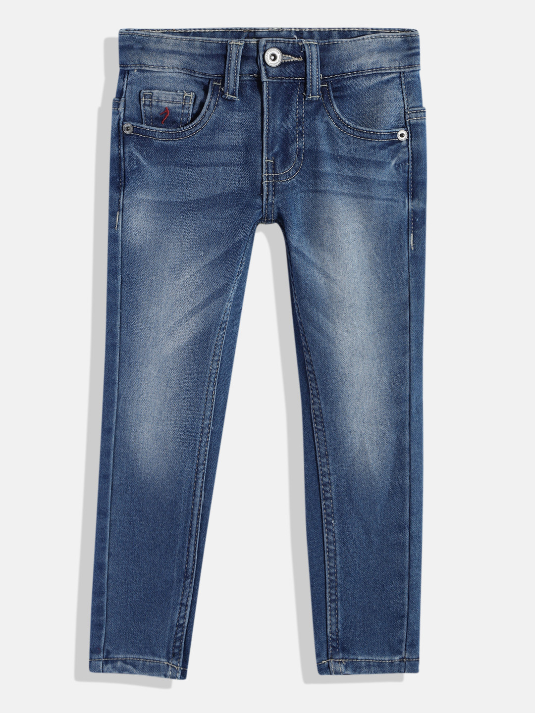 

Indian Terrain Boys Original Low-Rise Stretchable Jeans, Blue