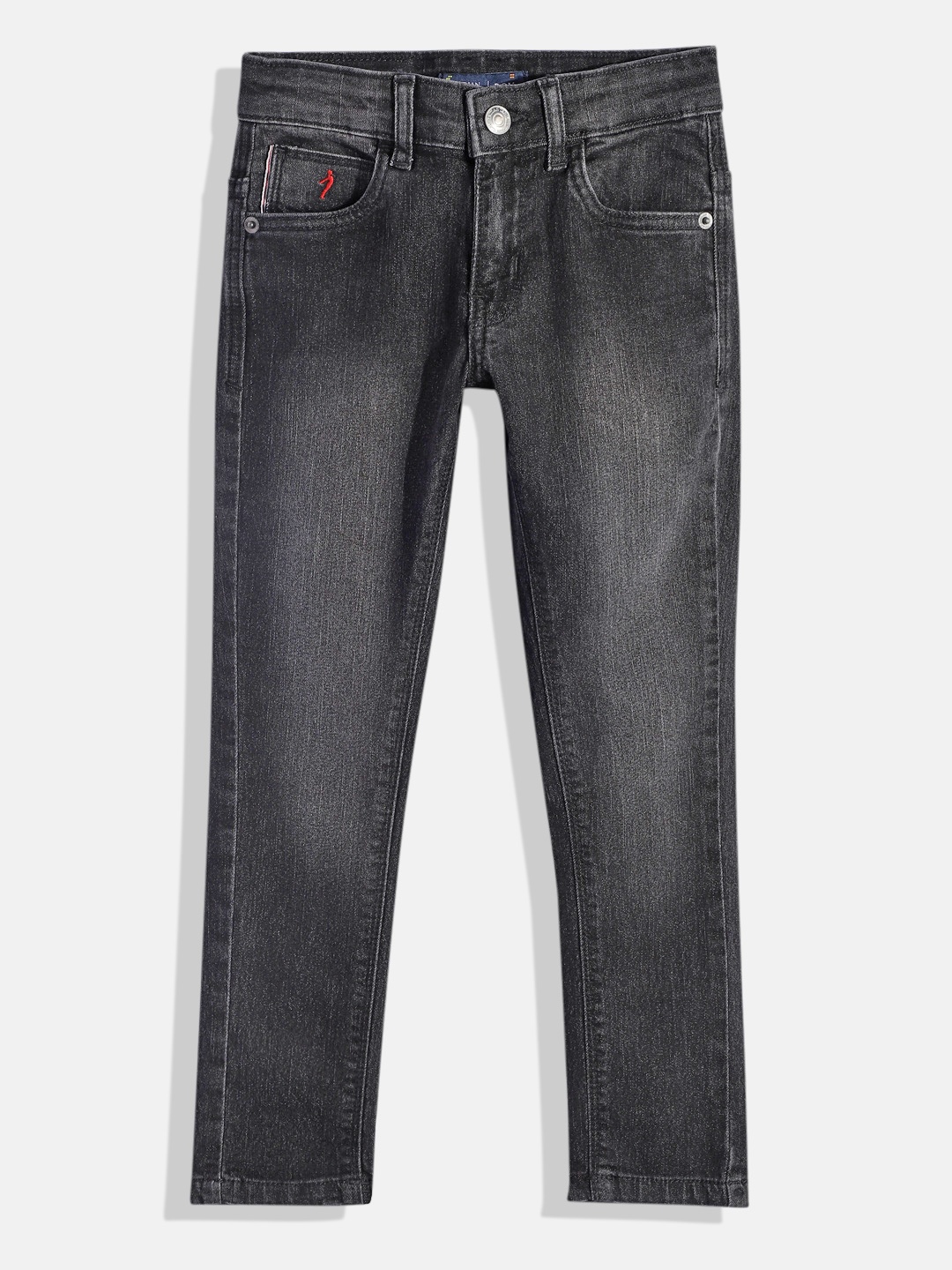 

Indian Terrain Boys Heavy Fade Stretchable Jeans, Black