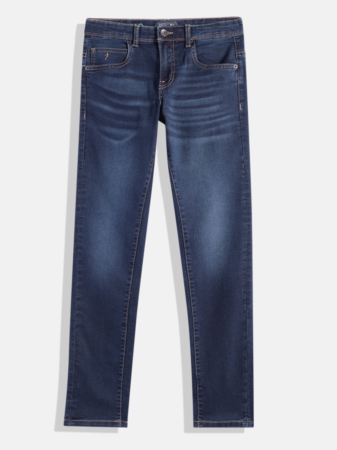 

Indian Terrain Boys Original Low-Rise Stretchable Jeans, Navy blue