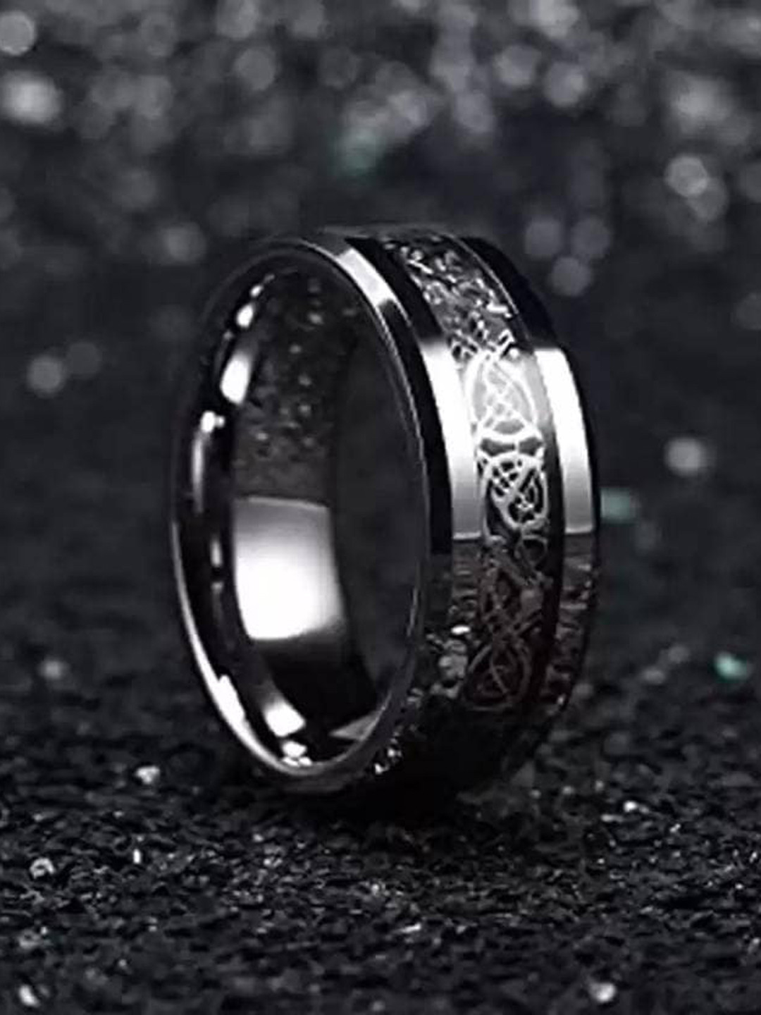 

KARISHMA KREATIONS Stainless Steel Dragon Finger Ring, Silver