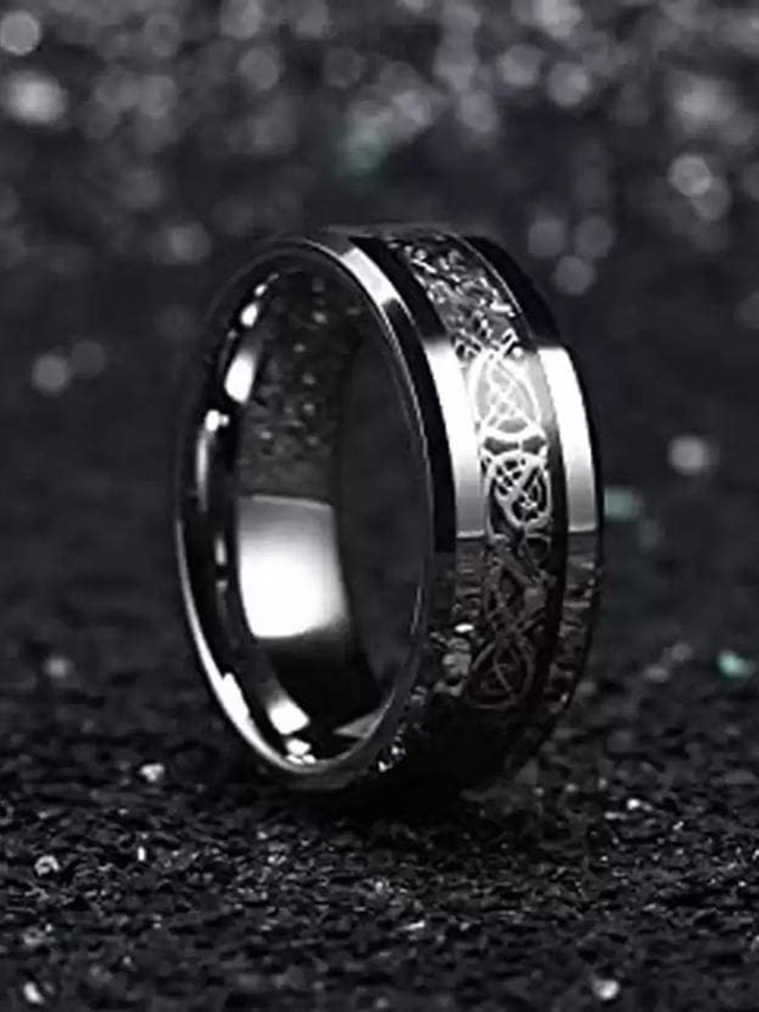 

KARISHMA KREATIONS Set Of 2 Stainless Steel Dragon Finger Rings, Silver