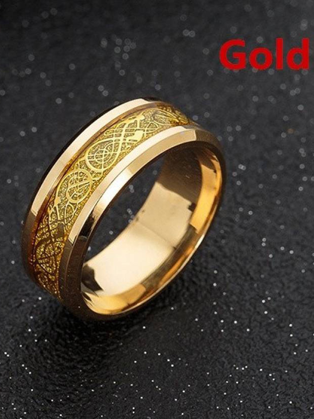 

KARISHMA KREATIONS Stainless Steel Dragon Finger Ring, Gold