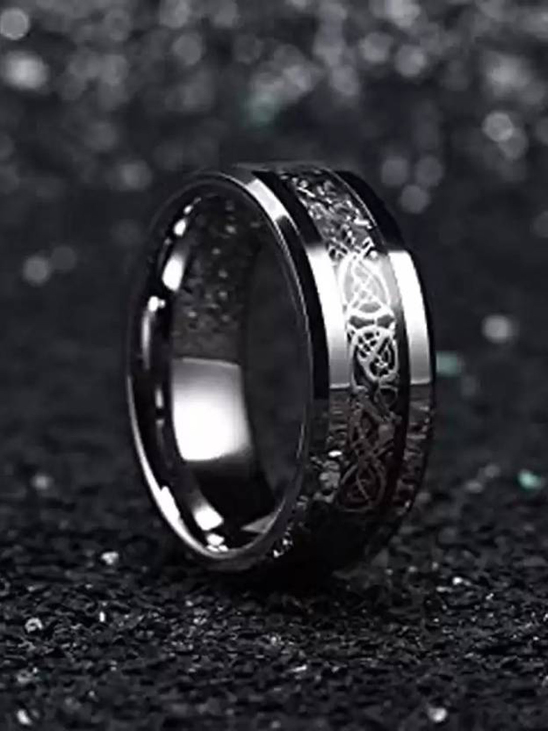 

KARISHMA KREATIONS Set Of 2 Stainless Steel Dragon Rings, Blue
