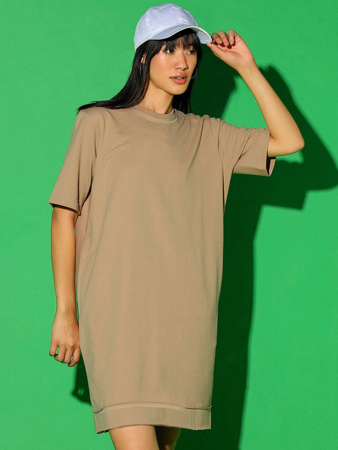 

Bewakoof Heavy Duty 1.0 Oversized Dress, Brown