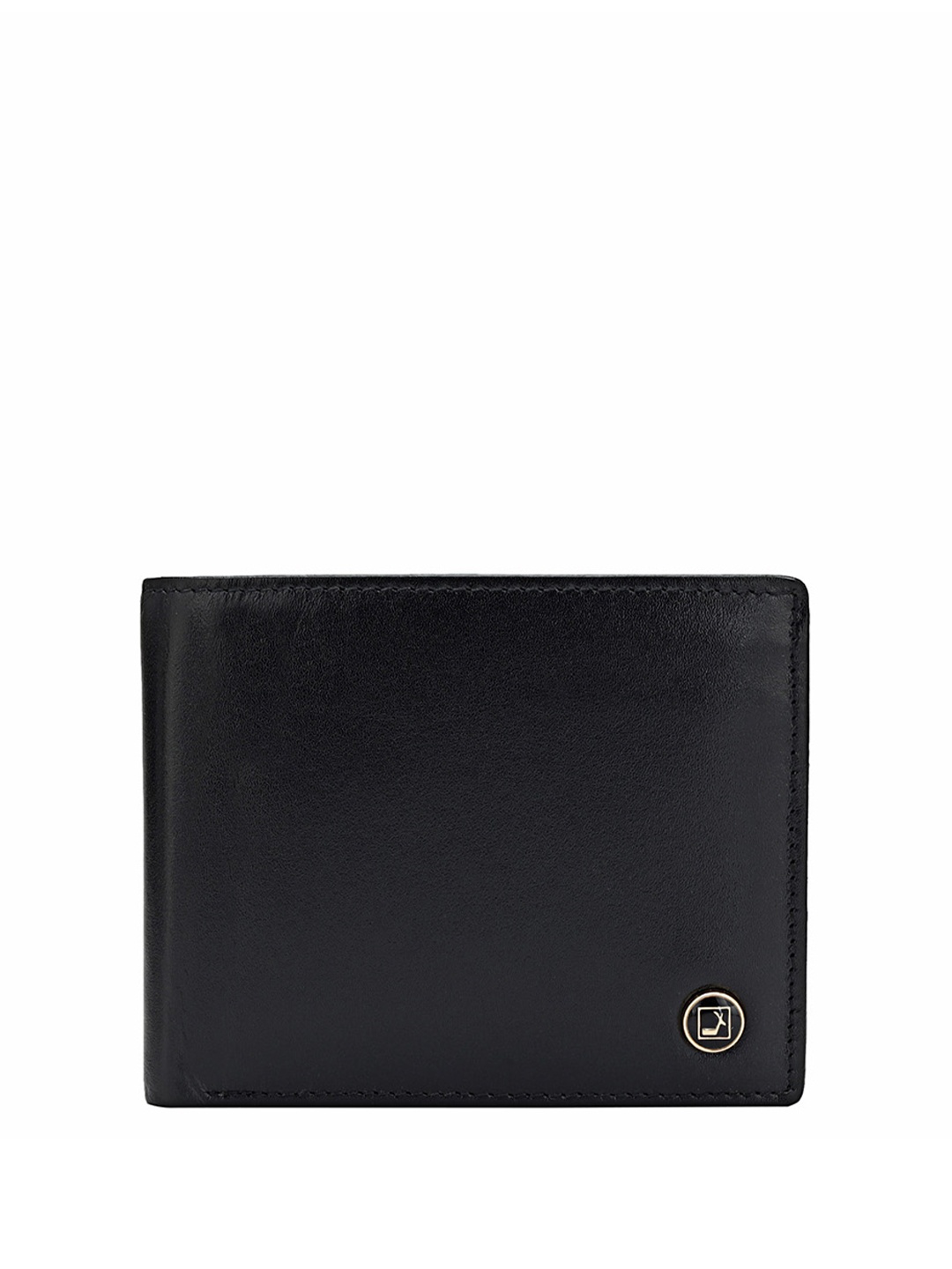 

Da Milano Men Textured Leather Two Fold Wallet, Black