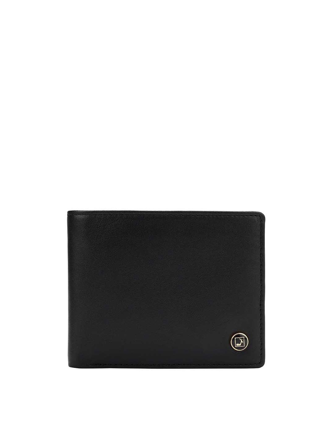 

Da Milano Men Textured Leather Two Fold Wallet, Black