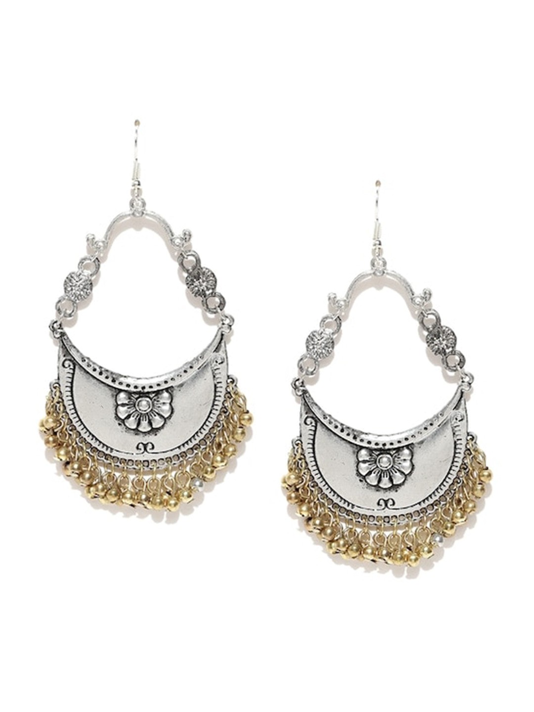 

Infuzze Silver-Plated Contemporary Drop Earrings