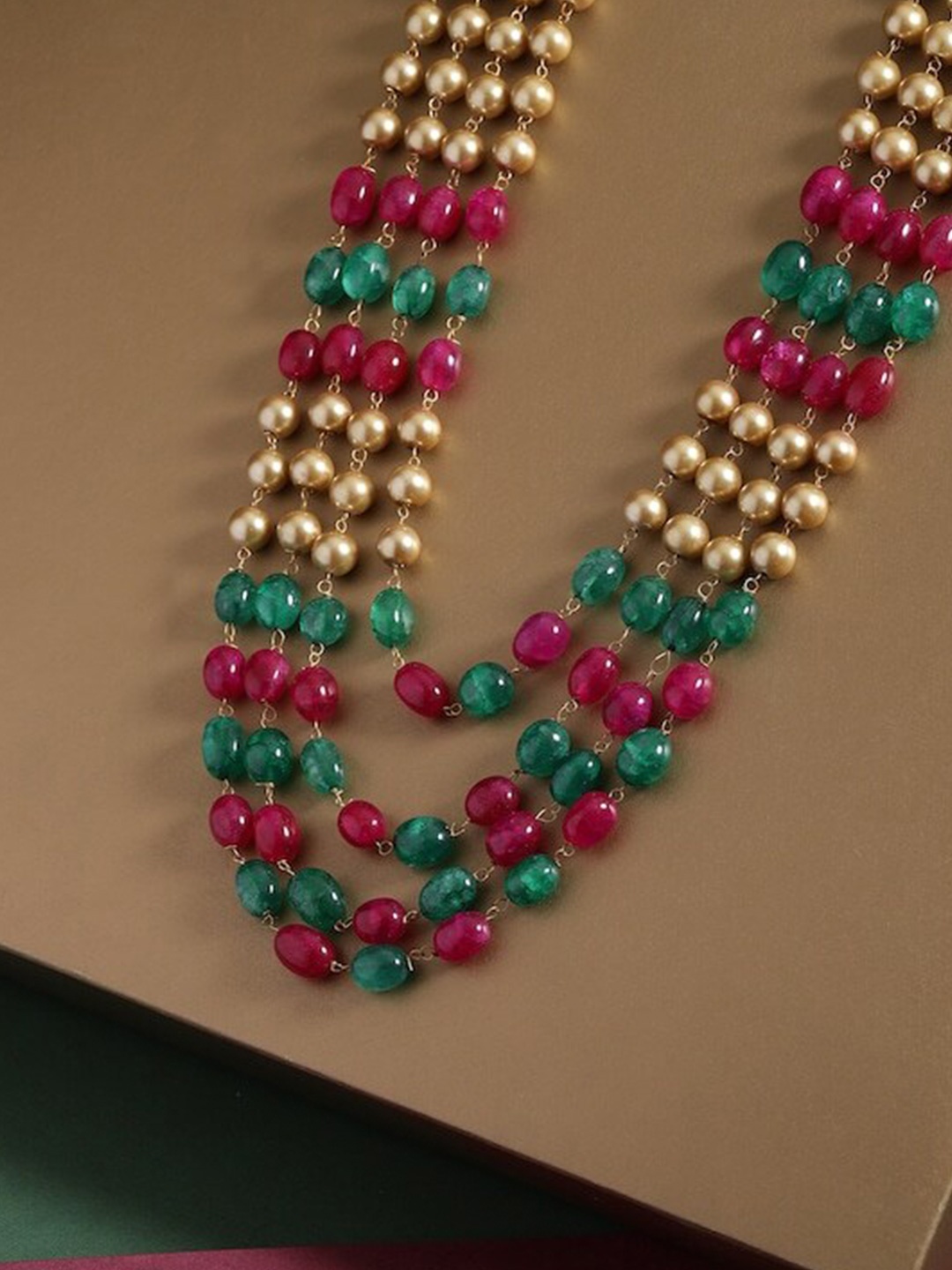 

Infuzze Gold-Plated Sargi Statement Layered Necklace