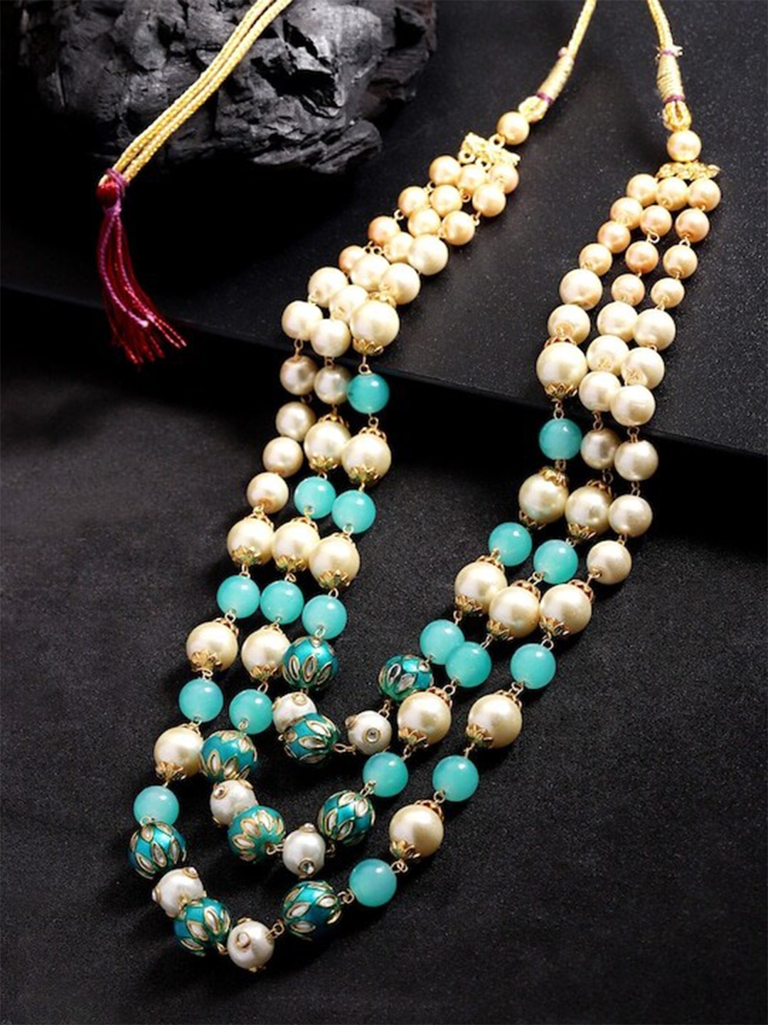 

Infuzze Gold-Plated Dezi Statement Layered Necklace
