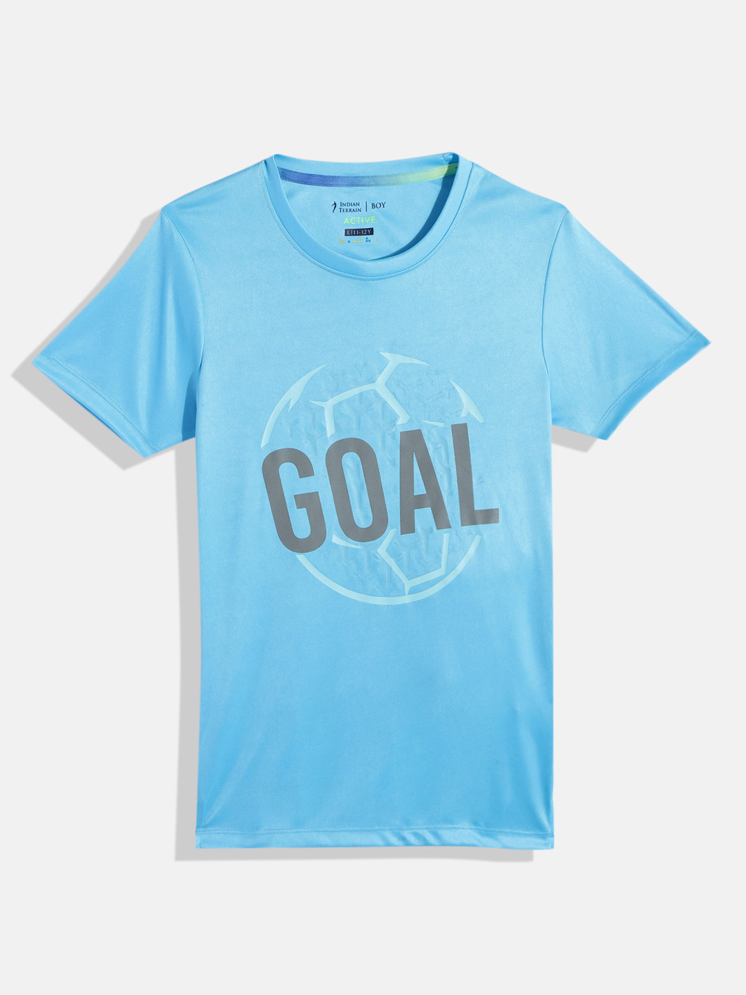 

Indian Terrain Boys Printed Moisture Wicking Outdoor T-shirt, Blue
