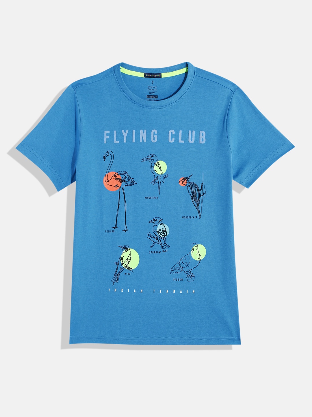

Indian Terrain Boys Blue Printed T-shirt
