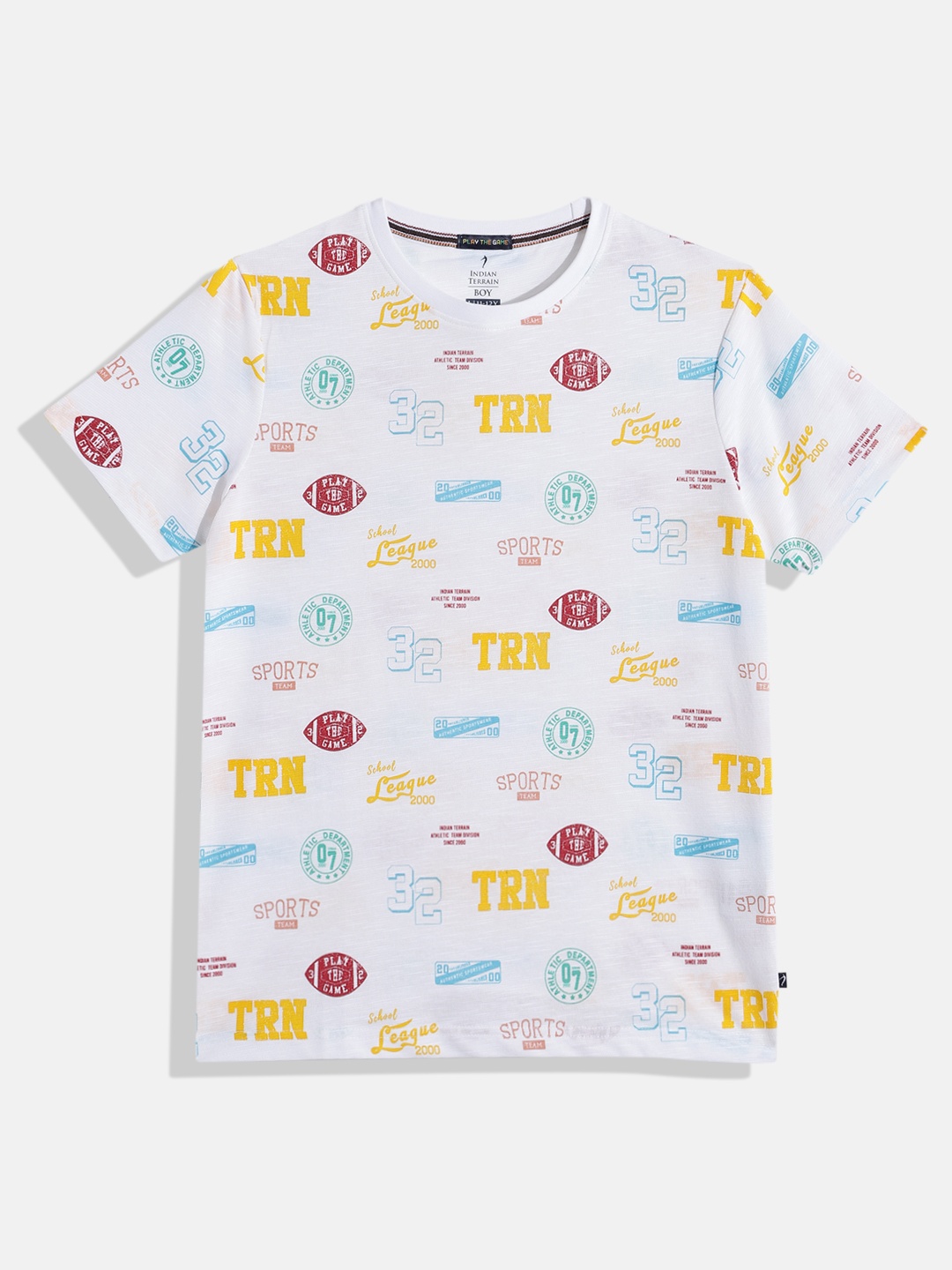 

Indian Terrain Boys Varsity Printed T-shirt, Multi