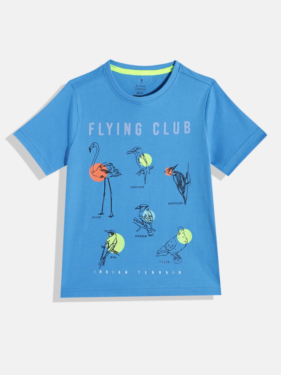 

Indian Terrain Boys Printed Pure Cotton T-shirt, Blue