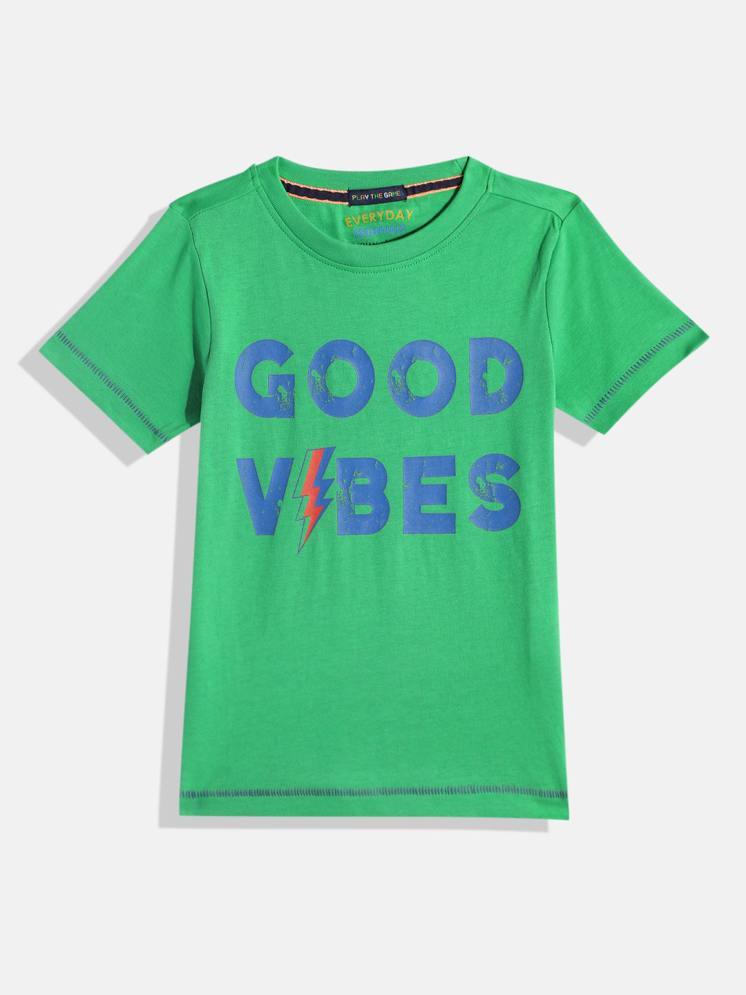 

Indian Terrain Boys Printed Pure Cotton T-shirt, Green