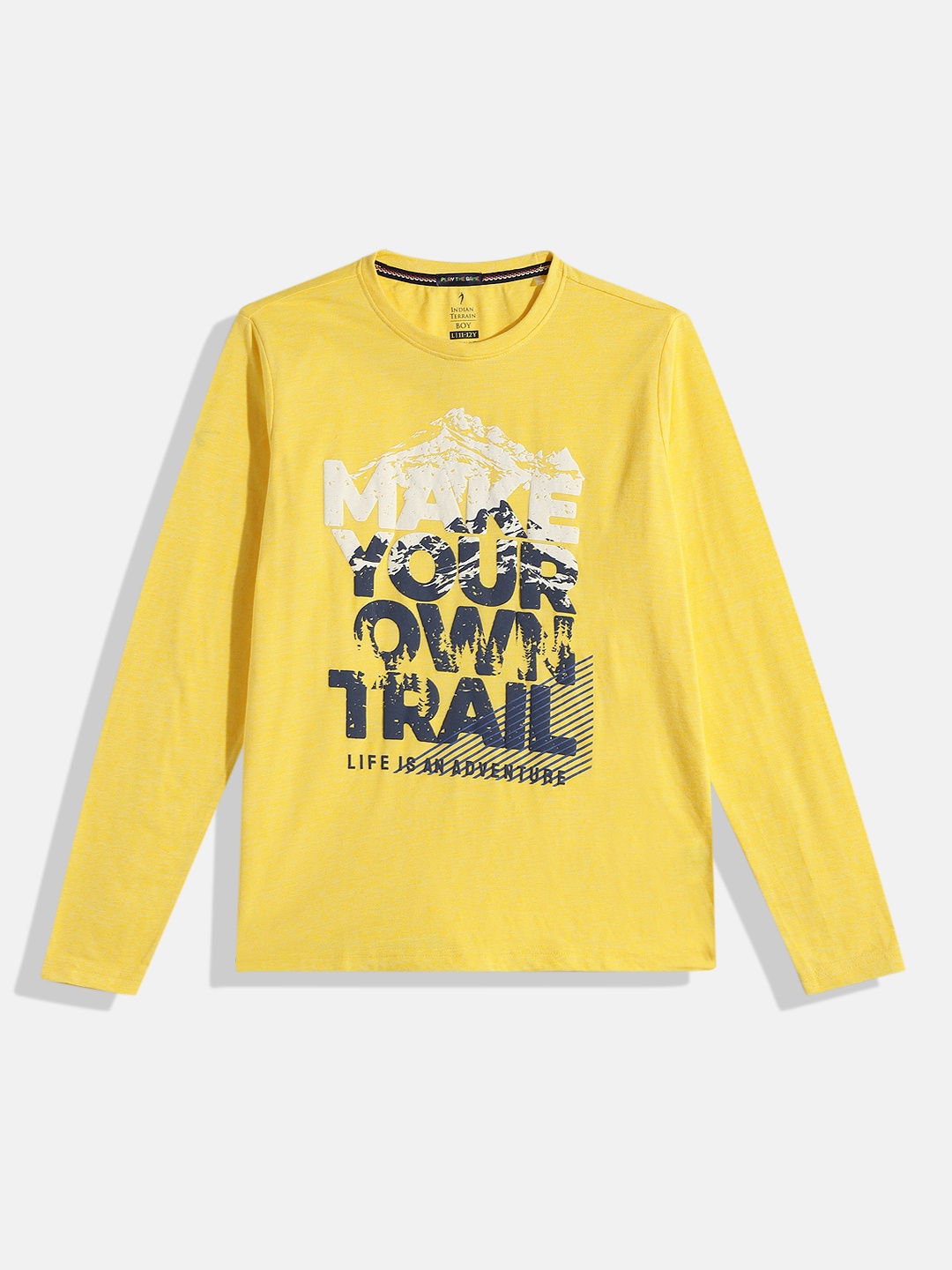 

Indian Terrain Boys Printed T-shirt, Yellow