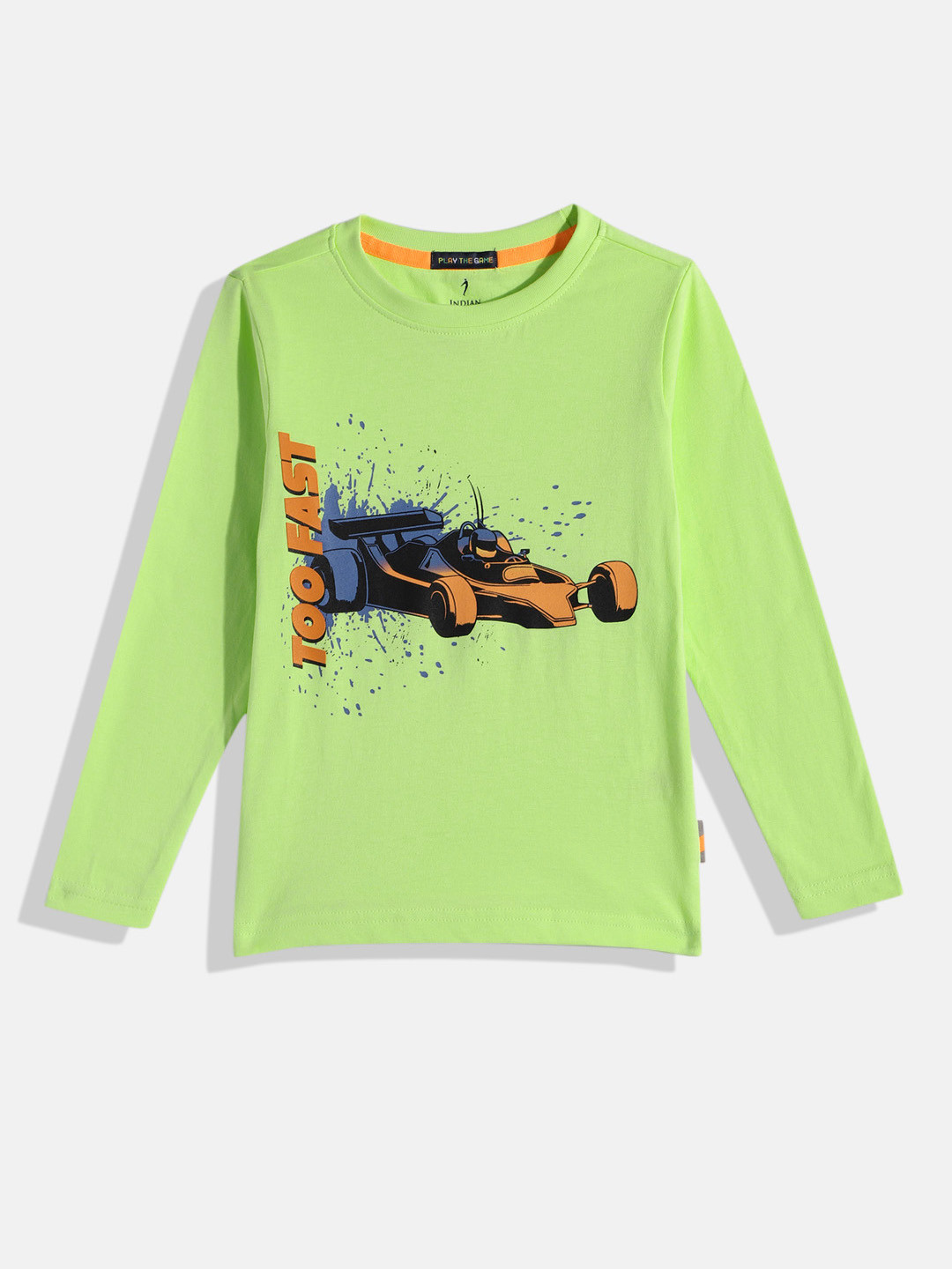 

Indian Terrain Boys Graphic Printed Pure Cotton T-shirt, Green