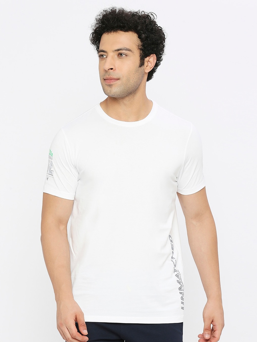 

SPYKAR Round Neck Short Sleeves Cotton Casual T-Shirt, White