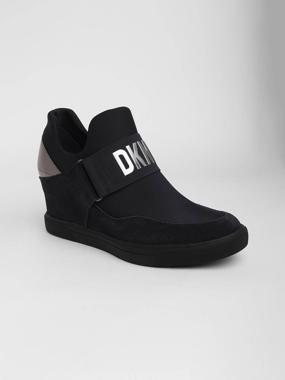 

DKNY Women Comfort Insole Suede Basics Slip-On Sneakers, Black