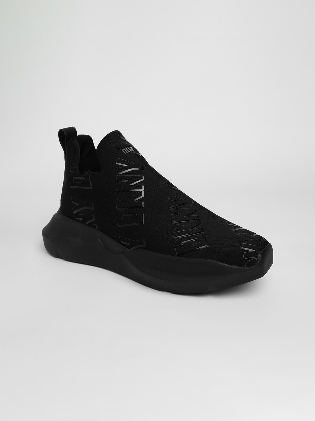 

DKNY Women Printed Leather Basics Slip-On Sneakers, Black